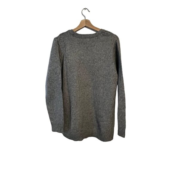 Croft & Barrow Gray Cozy-Leafy Crew Knitted Pullover Sweater Size X-Large - Picture 4 of 4